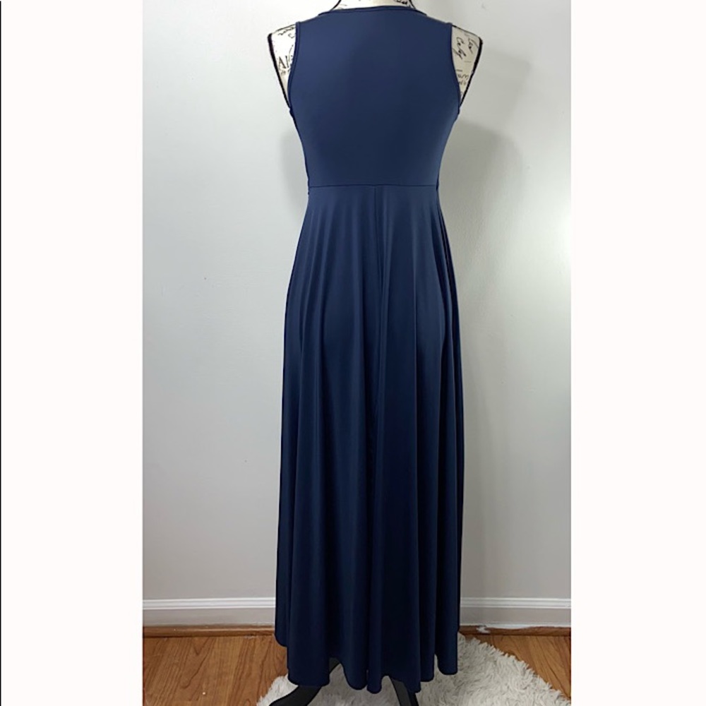 💙✨ Navy Blue Wrap Maxi Dress – Size S - Picture 4 of 10